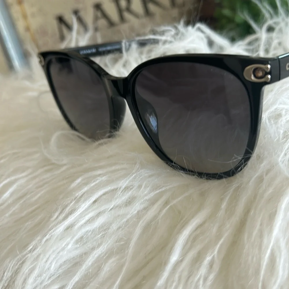 Coach Embedded C Rounded Square Sunglasses with Sleek Design and ombré effect